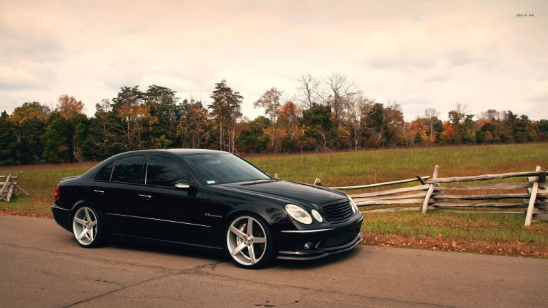 AMG, Mercedes, Black, 1080P, W211, E55
