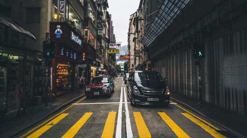 motor vehicle, the way forward, urban, mode of transportation, crossing, architecture, incidental people, road, outdoors, public transportation, building