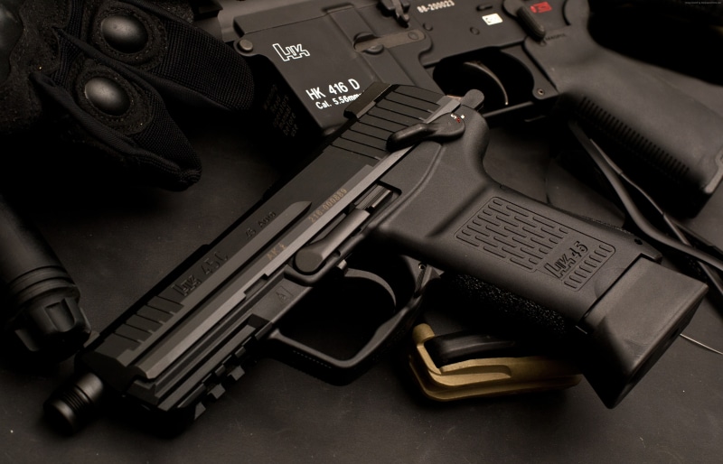 Germany, semi-automatic, HK45, Heckler and Koch, HK M4, HK45C, HK416D, 4K, pistol, rifle