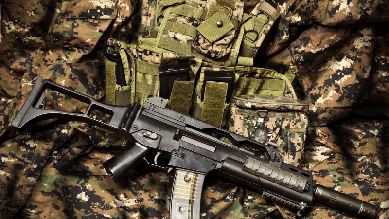 uniform, Germany, army, Heckler and Koch, ammunition, assault rifle, Gewehr 36, 4K, HK G36