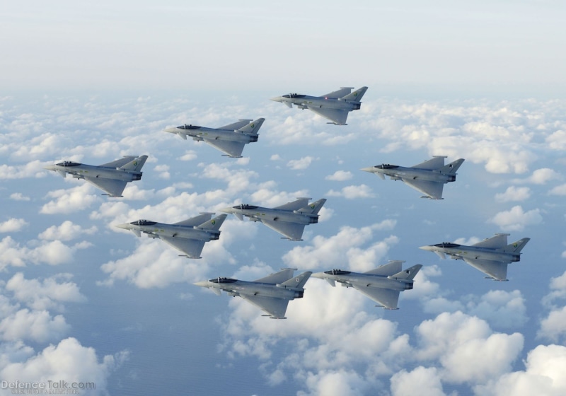 jet fighter, vehicle, aircraft, airplane, 1080P, military aircraft, sky, military, Eurofighter Typhoon