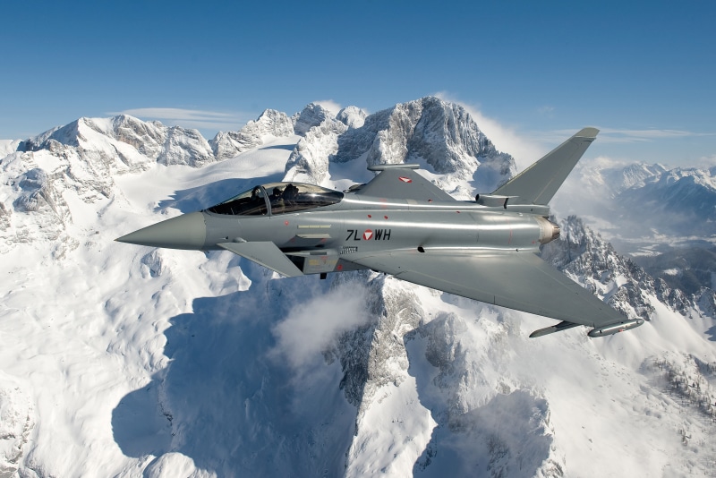 Eurofighter Typhoon, 5K, Snow, 5K, Mountains