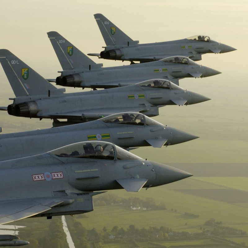 jet fighter, military aircraft, no people, nature, army, in a row, military, plane, day, mode of transportation, airplane, flying, motion, air vehicle