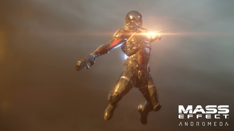 holding, low angle view, real people, Mass Effect: Andromeda, Mass Effect, digital, effect, lens flare, leisure activity, men, 1080P, jumping, one person