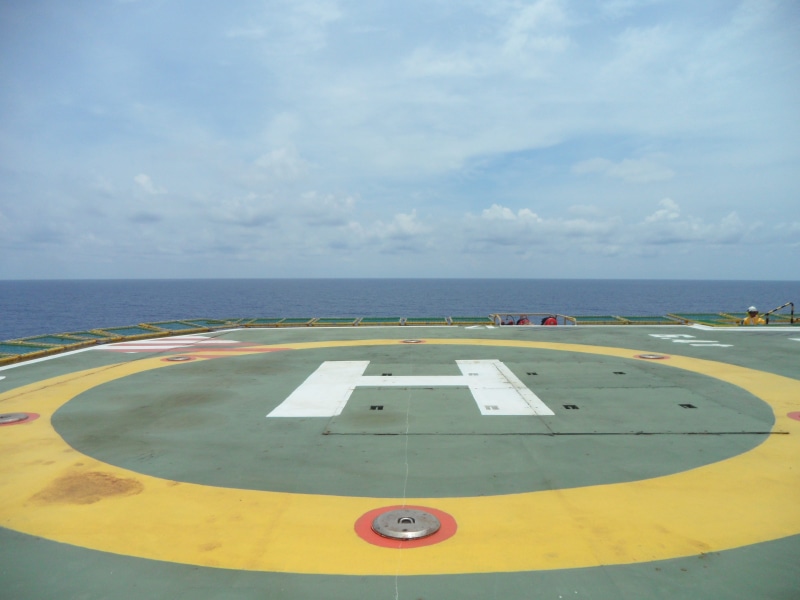 horizon, sign, outdoors, symbol, sea, sky, marking, beauty in nature, Rig, scenics - nature, nature, Deck, horizon over water, chopper, aviation, no people