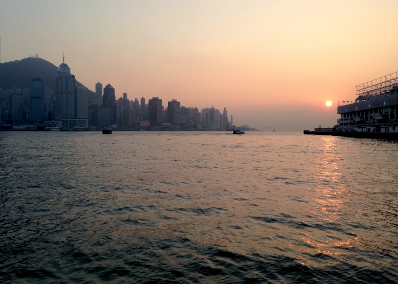 no people, urban Skyline, skyscraper, transportation, landscape, building, waterfront, hongkong, lake, nature, sunset, sky, cityscape, skyline, sea, hong kong