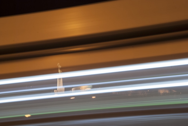 longexposure, text, lighting, tram, blurred motion, transparent, danube, neon, wood, airplane, indoors, motion, sculpture, close-up, public transportation
