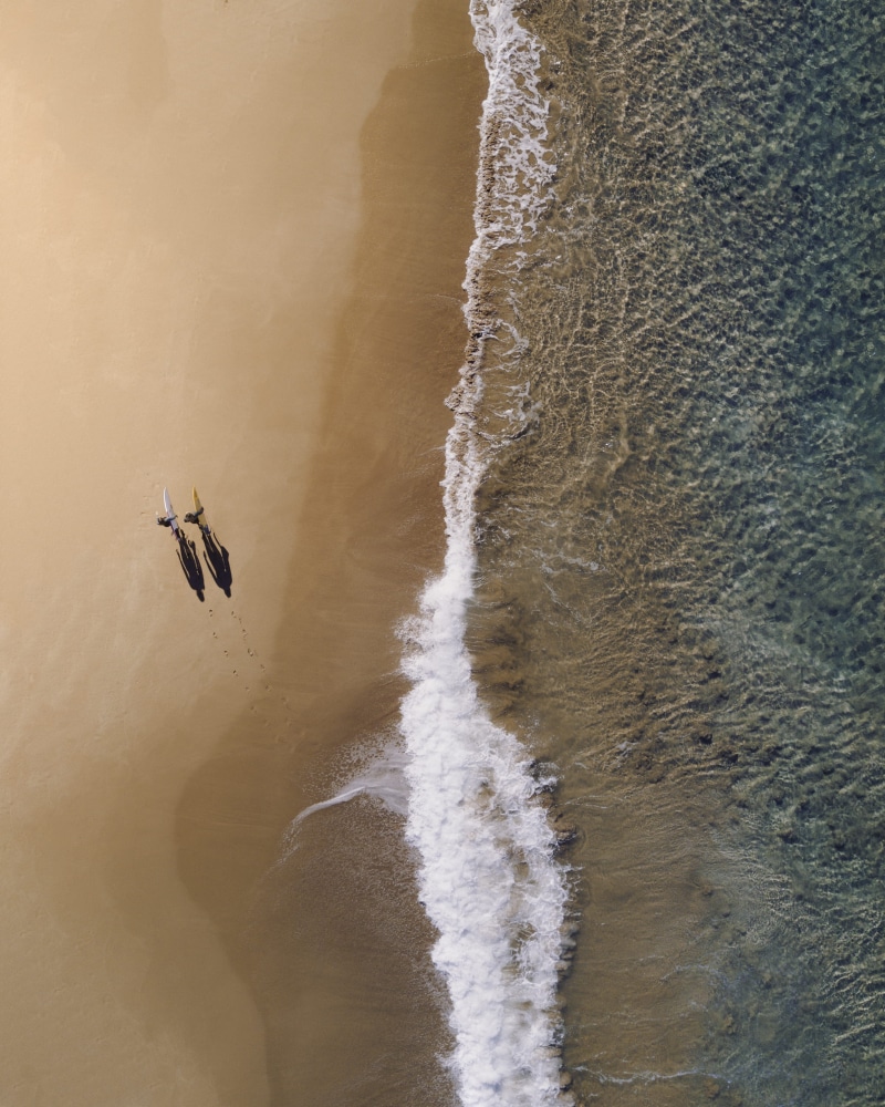 surfer, beach, land, scenics - nature, motion, along, nature, walking, android backgrounds, aquatic sport, aerial view, high angle view, day