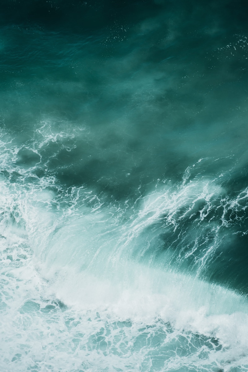 drone, environment, turquoise colored, wave, meteorology, seaside, white cap, flowing water, aquatic sport, no people, water, nature, iphone