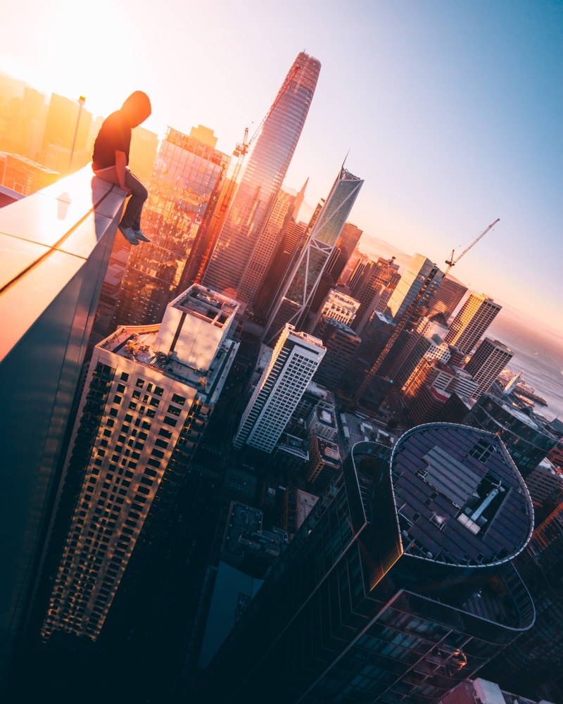building, Simon Zhu, corporate business, city, built structure, Golden Hour, 4K, landscape, San Francisco, heights, office building exterior, cityscape