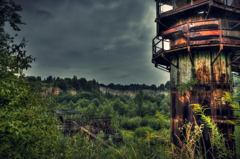 urbex, 2K, tower, abandoned, Poland, factory