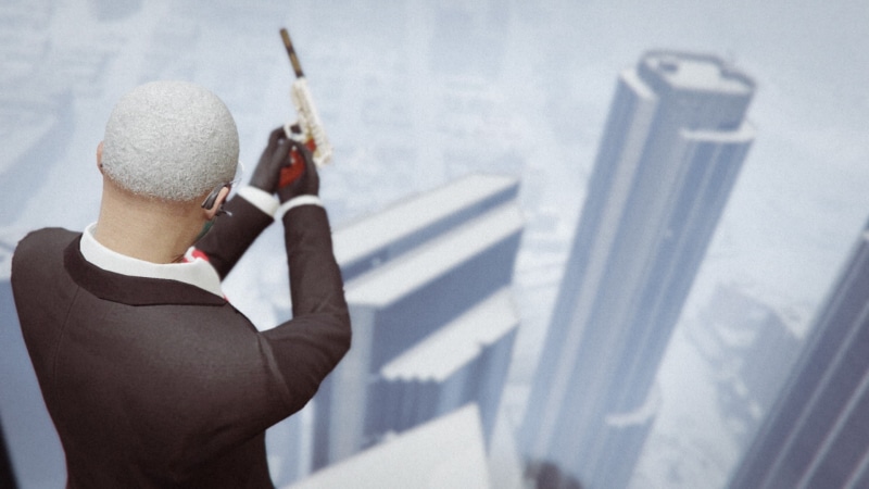 males, Grand Theft Auto V, corporate business, Hitman, businessman, aggression, day, standing, working, adult, occupation, rear view, gun, men, architecture
