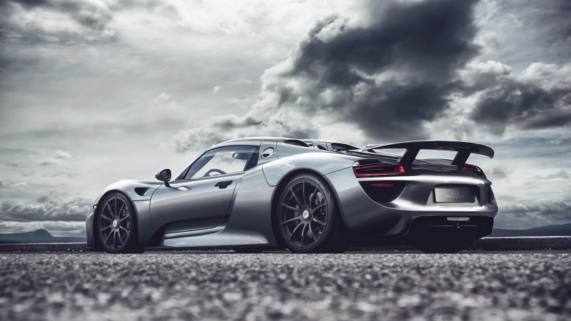 Porsche 918 Spyder, gray, keyboards, car, 1080P, Porsche