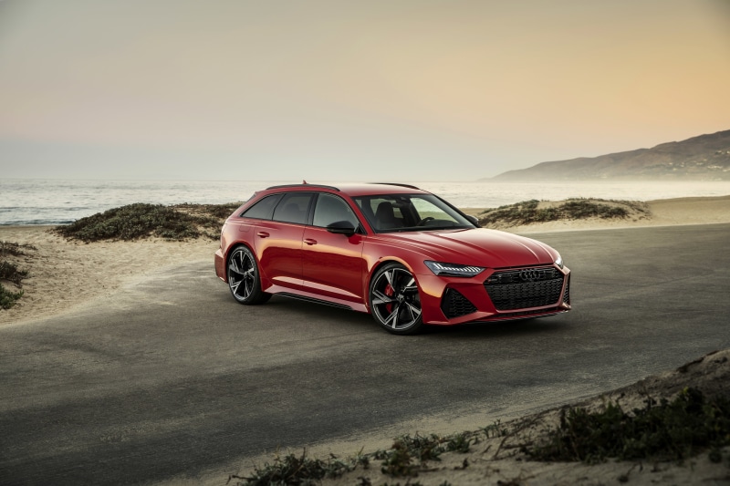 4K, 2019, red, 2020, V8 Twin-Turbo, universal, coast, Audi, RS 6, RS6 Avant