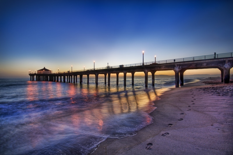 horizon, work, Hdr, Background, bridge - Man Made Structure, coastline, Los Angeles, romance  love, Edge, Sunset, Panorama, sea, feelings, Photography