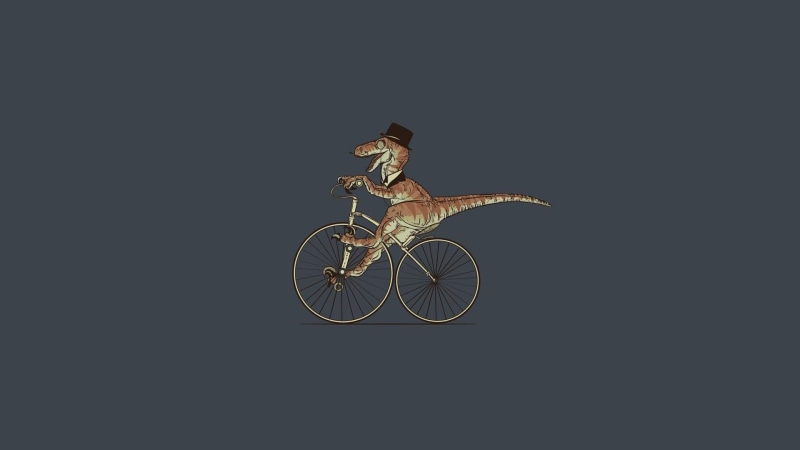 people, minimalism, 1920x1080 px, art, dinosaurs, x, 1080P, bicycle, leg, hd, px