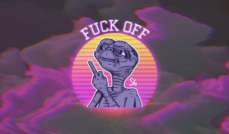 Artistic, Retro Wave, E.T., Moon, 4K