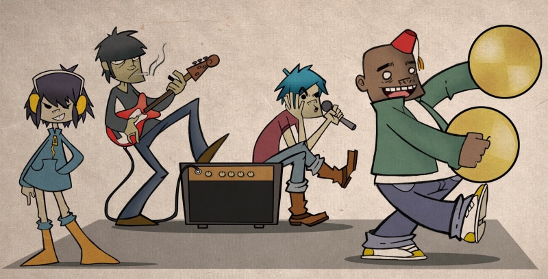 child, cartoon, group of people, animal wildlife, mural, boys, males, celebration, Gorillaz, travel, hip hop, nature, Russel Hobbs, childhood, creativity