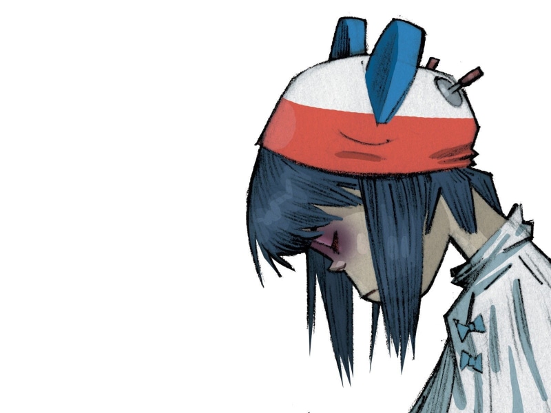 architecture, nature, blue, umbrella, built structure, human representation, gorillaz jamie hewlett 2 d noodle murdoc niccals russel hobbs, building exterior