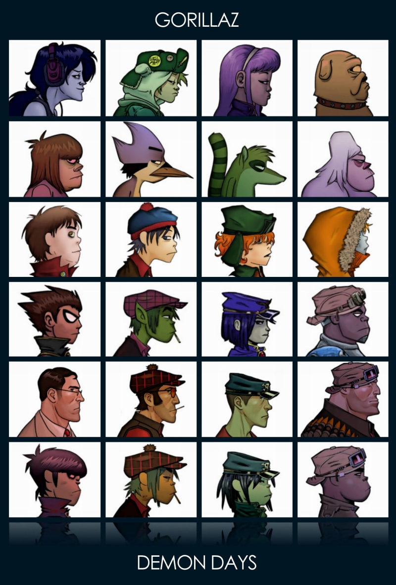 human representation, variation, food and drink, creativity, choice, multiple image, gorillaz adventure time regular show south park vertical teen titans team fortress 2 crossover medic sniper tf2 heavy charater murdoc niccals 2 d noodle russel hobbs