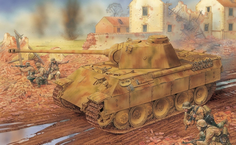 the past, Medium-heavy tank, creativity, artillery, From magnetic mines, no people, Panther, nature, history, Coated, Figure, brown, architecture, PzKpfw V