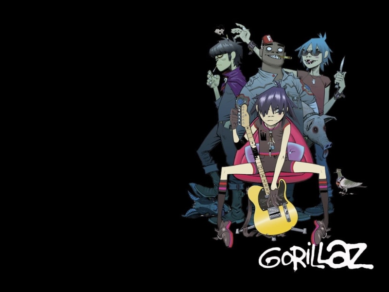 entertainment, art, d, murdoc, hd, music, russel, 2D, 480P, noodle, gorillaz