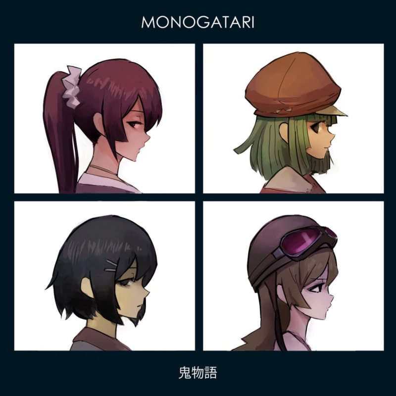 human body part, Oshino Shinobu, Sengoku Nadeko, emotion, young women, relaxation, Monogatari Series, adult, young adult, digital composite, Gorillaz, Hanekawa Tsubasa