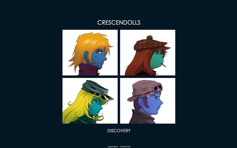 spirituality, real people, human representation, demon days, crossover, 2K, Gorillaz, digital, art and craft, copy space, parody, religion, crescendolls