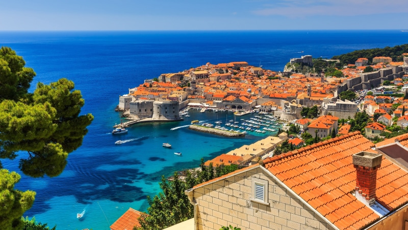 dubrovnik, sea, europe, view, old town, croatia, adriatic sea, 4K, panorama, walls of dubrovnik