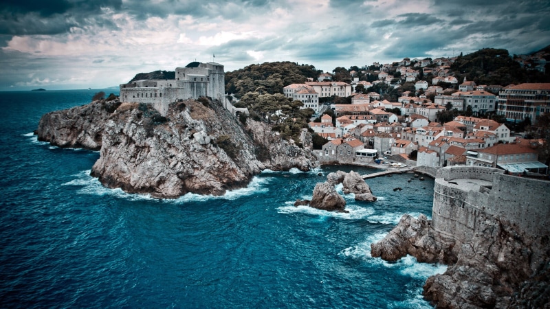 waterfront, Dubrovnik, beauty in nature, rock, solid, building exterior, no people, nature, daytime, photo, eroded, outdoors, rock formation, built structure