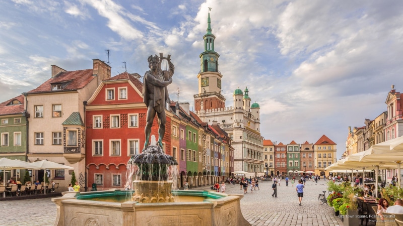 Europe, town, old, 2K, square, poland, poznan