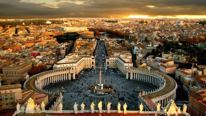 church, spot, travel and world, catholic, 1080P, tourist, vatican, illustration