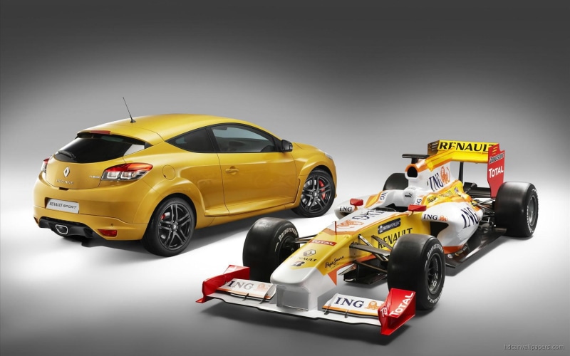 yellow, 2010, renault, new, sport, cars, racing, coupe, megane, 1080P, cart