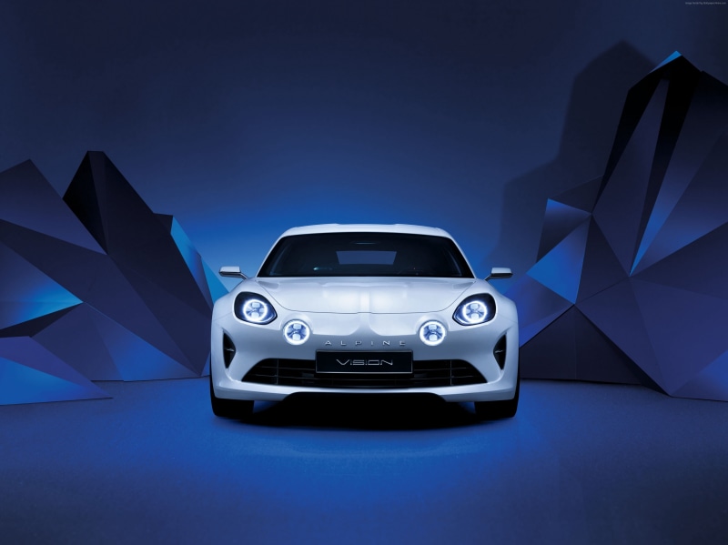 sport car, Renault Alpine Vision, 4K, white, Geneva Auto Show 2016