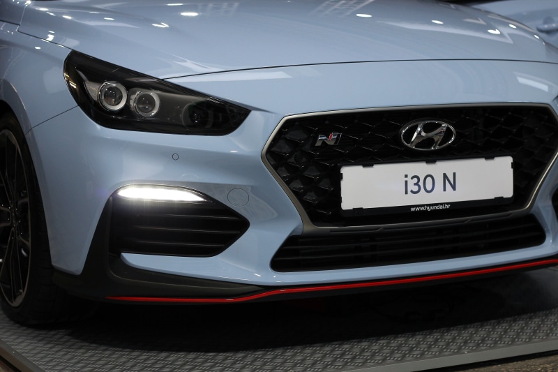 communication, 5K, transportation, no people, motor vehicle, auto show zagreb 2018, western script, metal, hyundai i30 n, text, mode of transportation