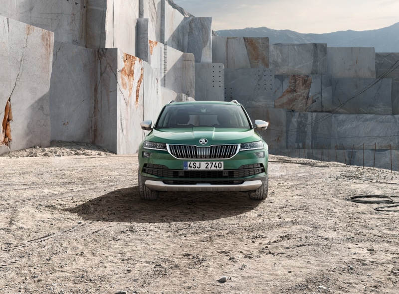 SUV, Skoda, Car, Compact Car, 2K, Vehicle, Green Car, Škoda, Škoda Karoq