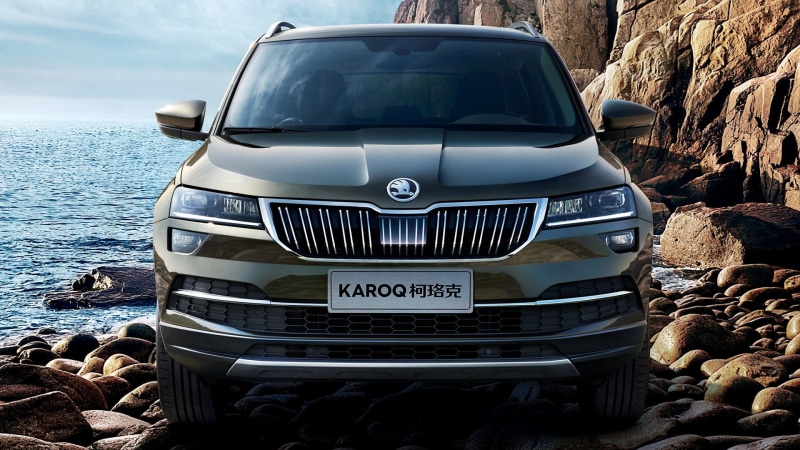 Škoda Karoq, Green Car, Car, SUV, Compact Car, 1080P, Skoda, Crossover Car, Rock