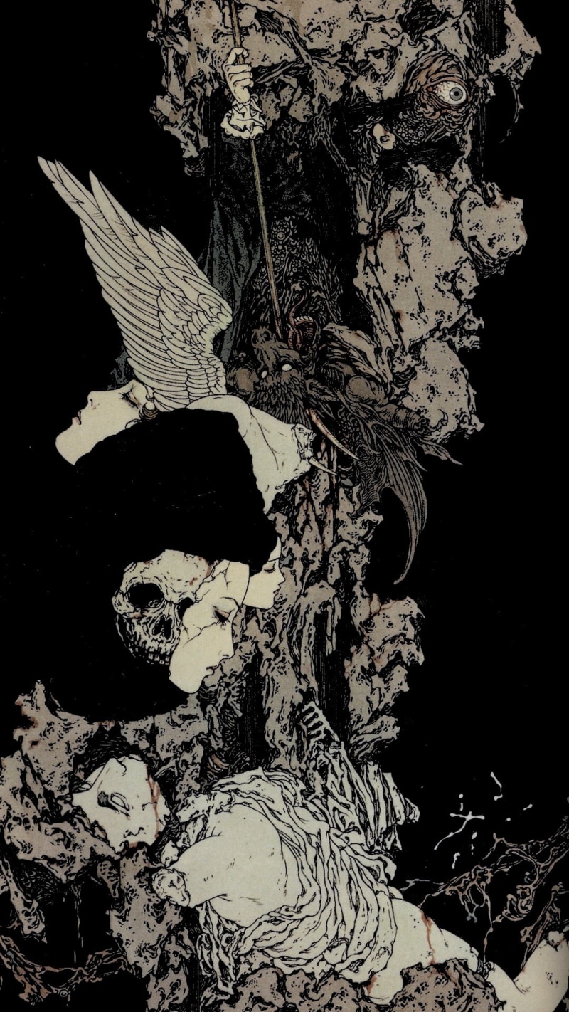 skull, metal, 1080P, phone