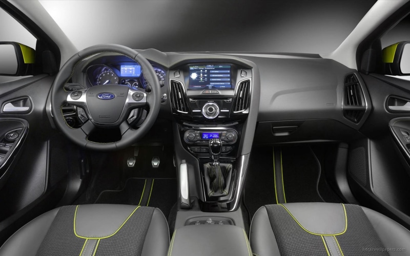 steering, wheel, 2011, cars, 1080P, black, estate, interior, ford, focus