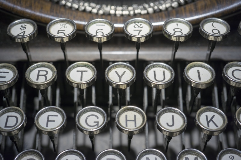 vintage, letter, white, close-up, machine part, author, type, no people, factory, antique, classic, business, writer, close, equipment, obsolete, photography
