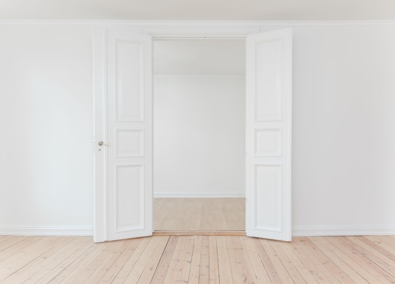 interior, wood - material, doorway, wall, floor, 5K, building, indoor, apartment, empty, home interior, flooring, hardwood floor, wall - building feature