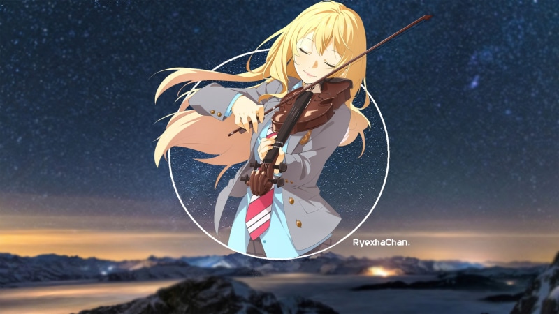 young adult, emotion, Shigatsu wa Kimi no Uso, adult, women, blond hair, sky, full length, Miyazono Kaori, one person, mountain, jumping, 1080P, motion