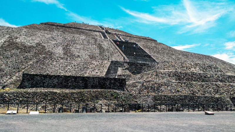 travel destinations, archiology, ancient civilization, nature, san martín centro, the past, 2K, stone material, cloud - sky, texture, teotihuacan, no people