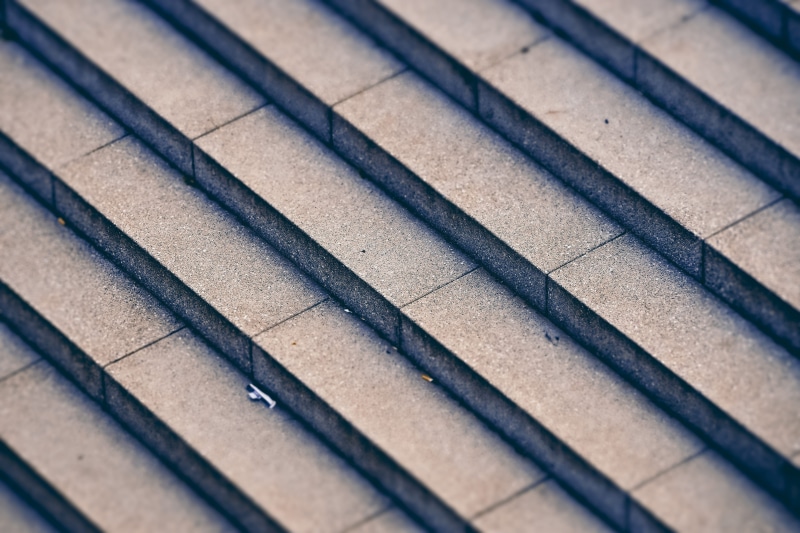 rise, success, business, gradually architecture, stone steps, striped, gray, ceramic, career, emergence, upward, tilt shift, outdoors, building, no people