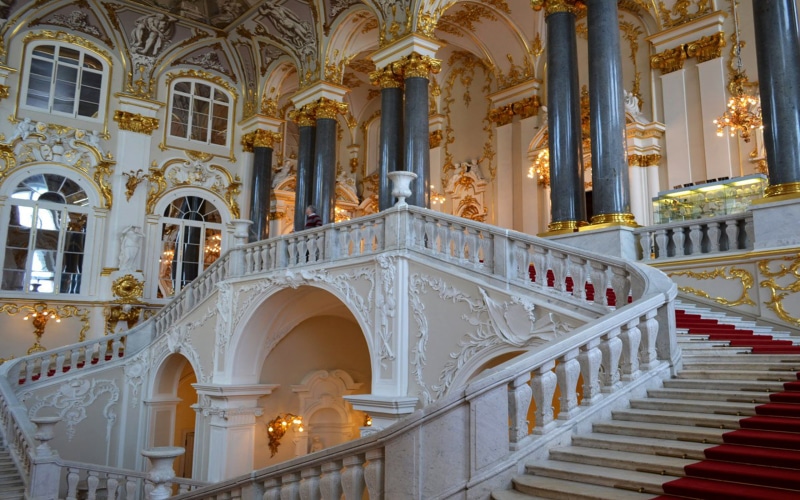 hermitage, museum, stairs, petersburg, st, 2K, inside