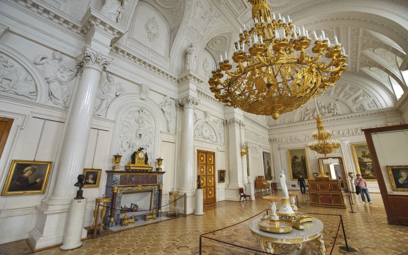 4K, white, hall, petersburg, museum, saint, russia, hermitage
