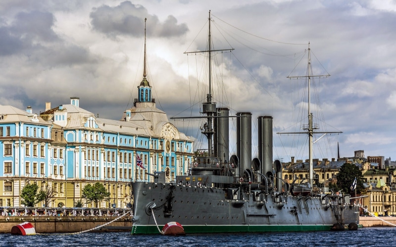 city, saint, st, saint petersburg, building, old building, leningrad, petersburg, st. petersburg, water, old, russia, clouds, 1080P, ship, aurora