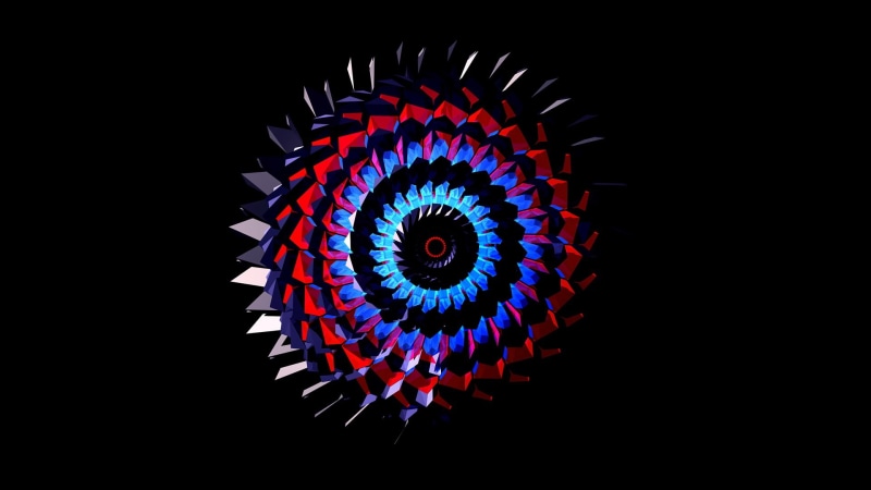 Spiral, 1080P, Abstract, Pattern, Black, Background, Colorful