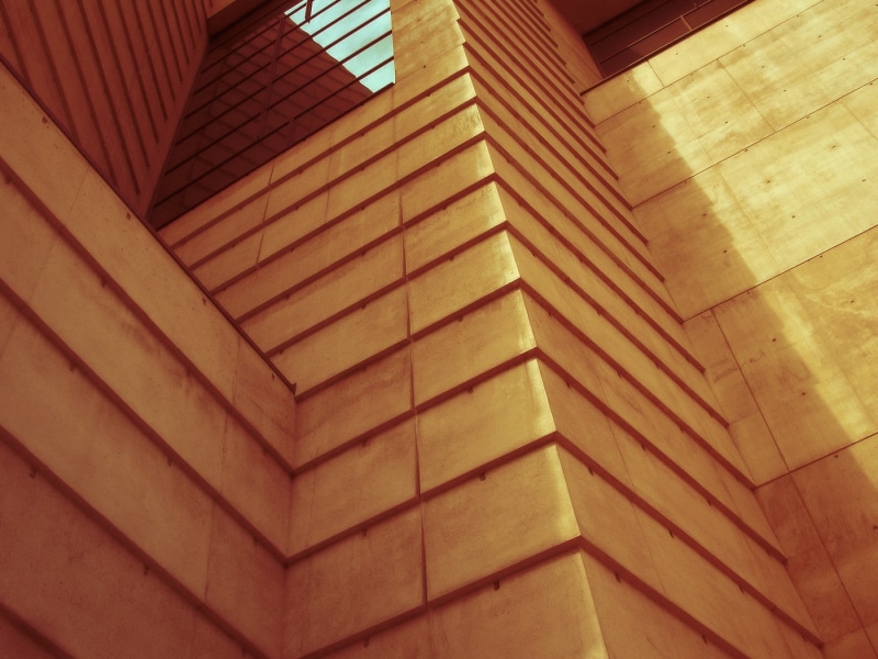 outdoors, architectural feature, worms eye view, ceiling, flooring, pattern, wall - building feature, architecture, 720P, modern, low angle view, wood - material
