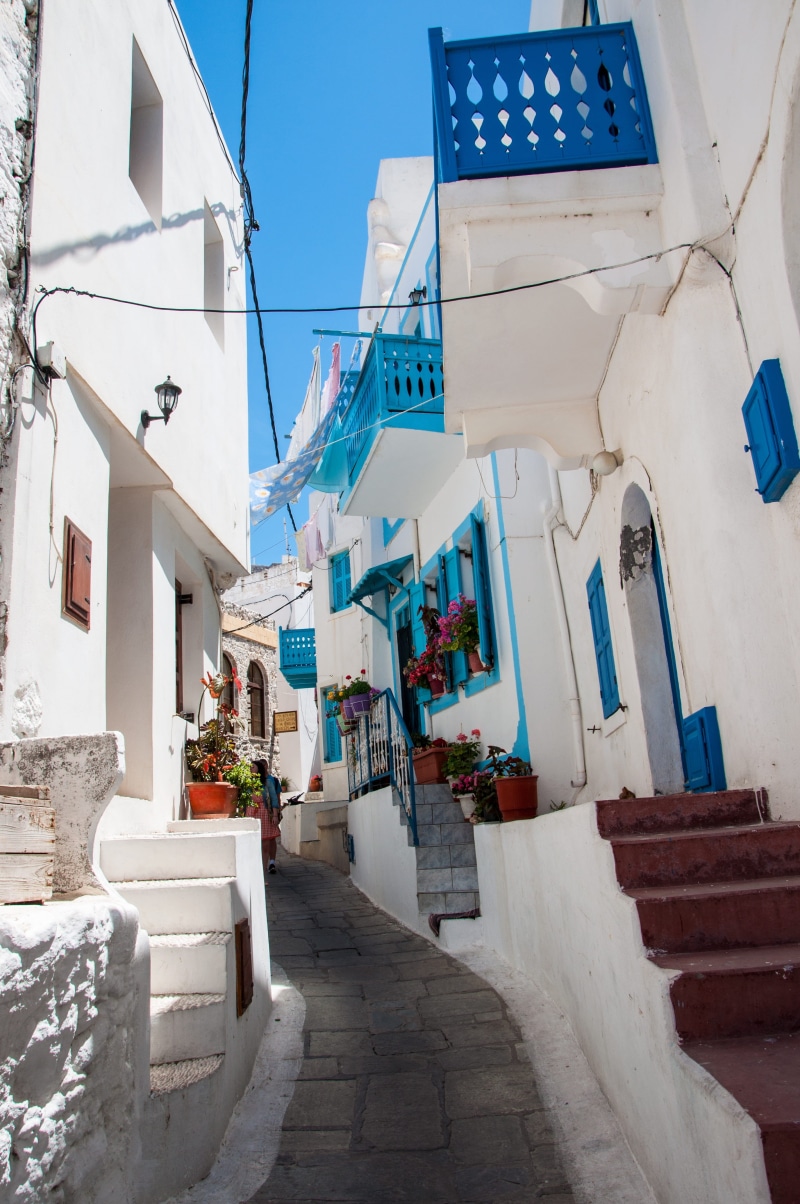 mykonos, santorini, tourism, island, the way forward, street, nature, residential district, Holiday, urban Scene, blue, vacations, oia, potted plant, city